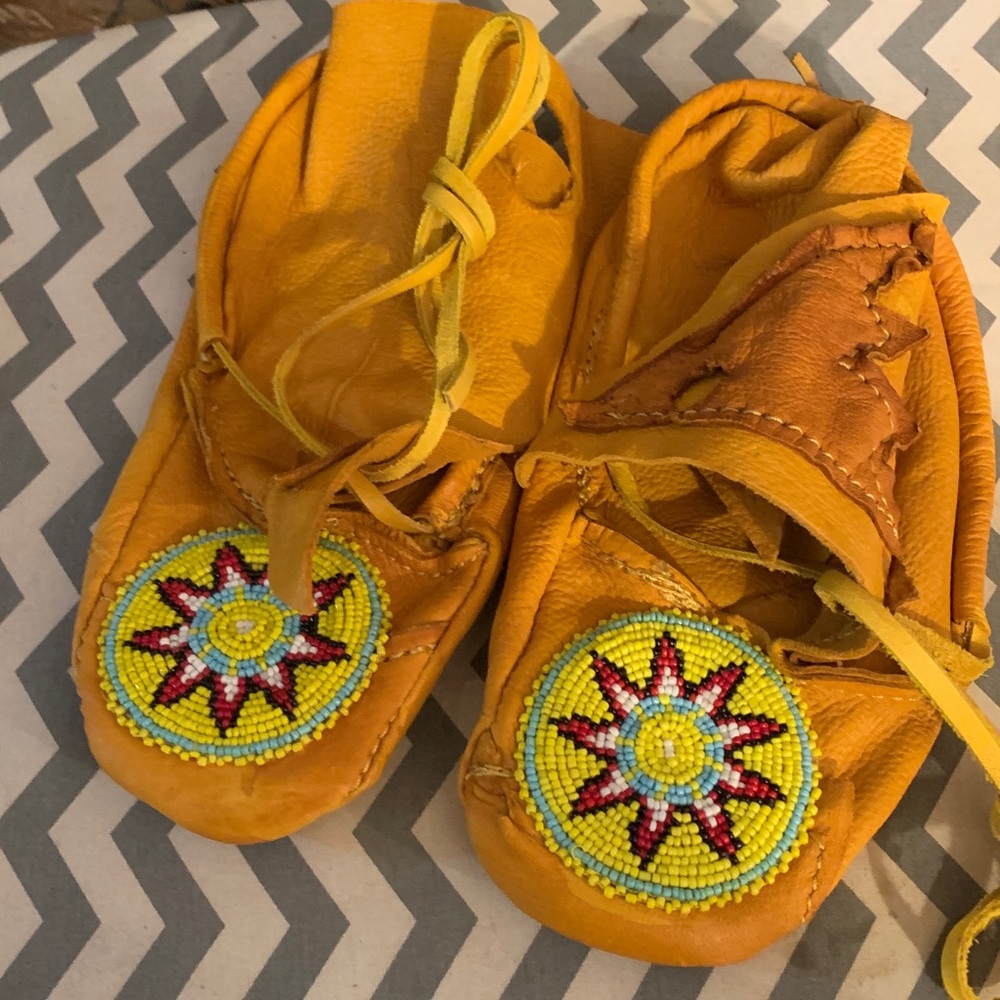Moccasins with Beadwork